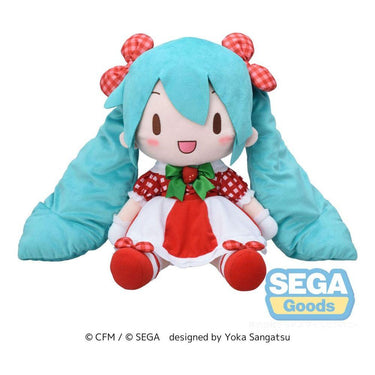 Character Vocal Series 01: Hatsune Miku Fuwa Petit Plush Figure Hatsune Miku x Love and Berry Dress Up and Dance! Lovely Strawberry 40 cm - The Happy Toy Store